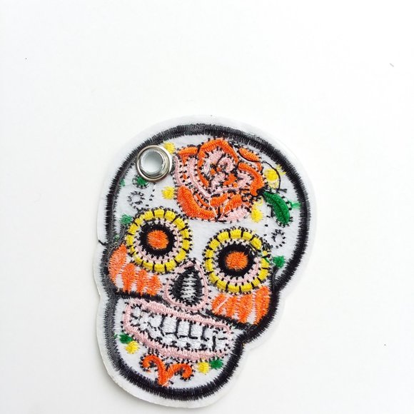 2/$18 Sugar Skull Shoelace patch charm roller skate charm - Picture 3 of 7